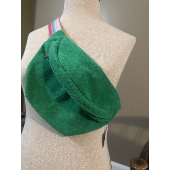 ShiraLeah Sol Green Terry 100% Cotton Belt Crossbody Bag NWT 10"W x 6"H - Picture 1 of 6